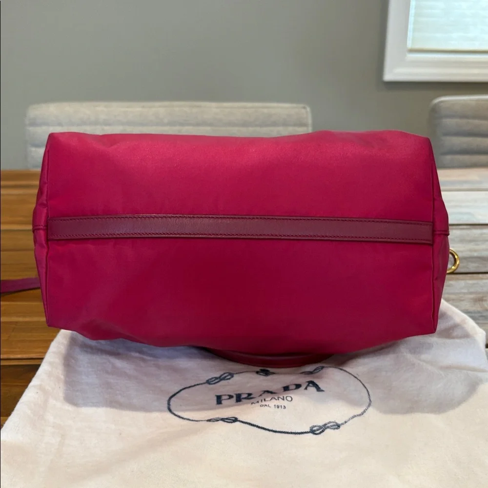 Authentic Prada Borsa Mano Ibisco Tessuto Purse with Strap - Picture 8 of 15